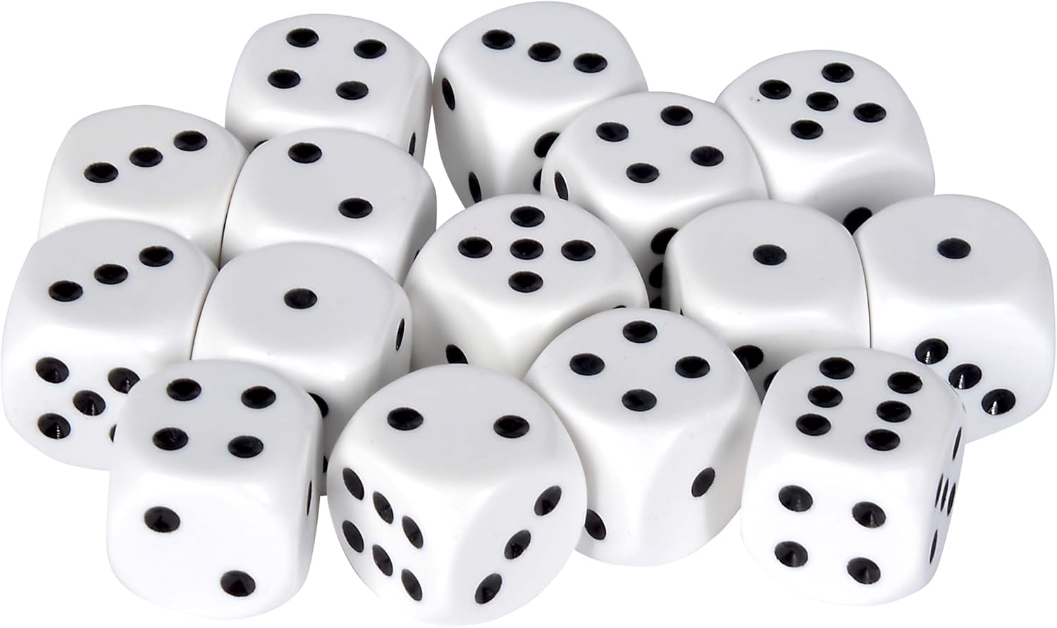 Noris Games 606154361 15 White Plastic Eye Cube