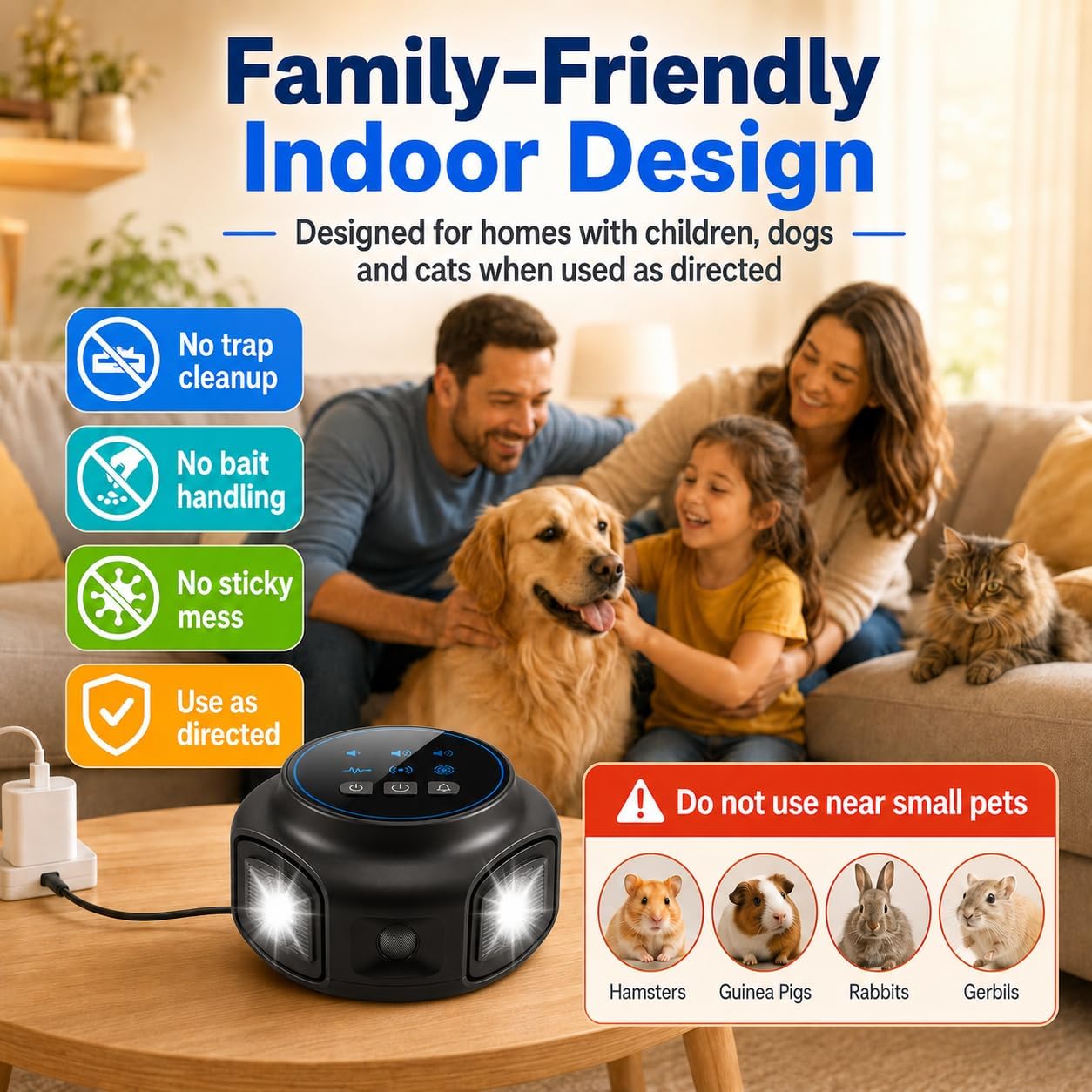 2 Pack Ultrasonic Pest Repellent Indoor Plug-in for Home, Mouse Repellent 3-Mode Electronic Rodent Repeller for Mice, Rats, Roaches, Spiders, Garage, Basement & Attic image 4
