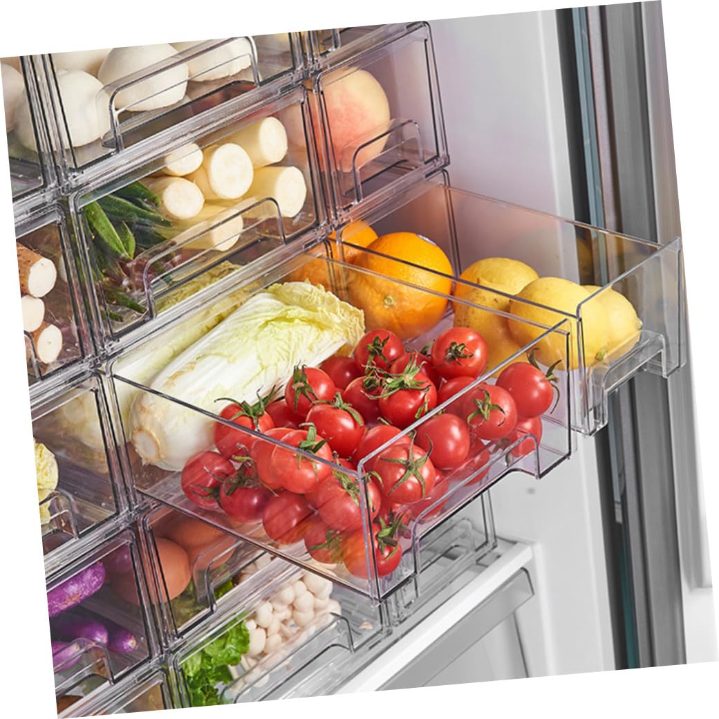 LIFKOME Kühlschrank Organizer mit Großem Fassungsvermögen Lebensmittelecht Transparent für Obst und Gemüse Leicht zu Reinigen