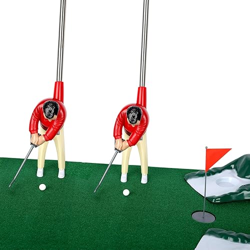 Miniatura 7 de Juguetes de mini golf para niños, regalos divertidos, regalo de jubilación, dos mini golfistas para la interacción entre padres e hijos, juegos