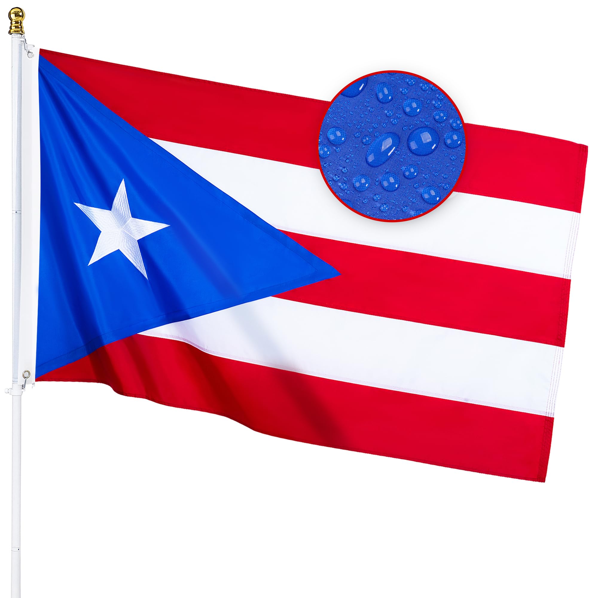 DANF FLAG Jamaica 3x5 Feet for Outside - Heavy Duty Nylon, Sewn Stripes, Fade Proof, Longest Lasting - Jamaican National 3 X 5 FT with Brass Grommets Party Festival Indoor and Outdoor Decor