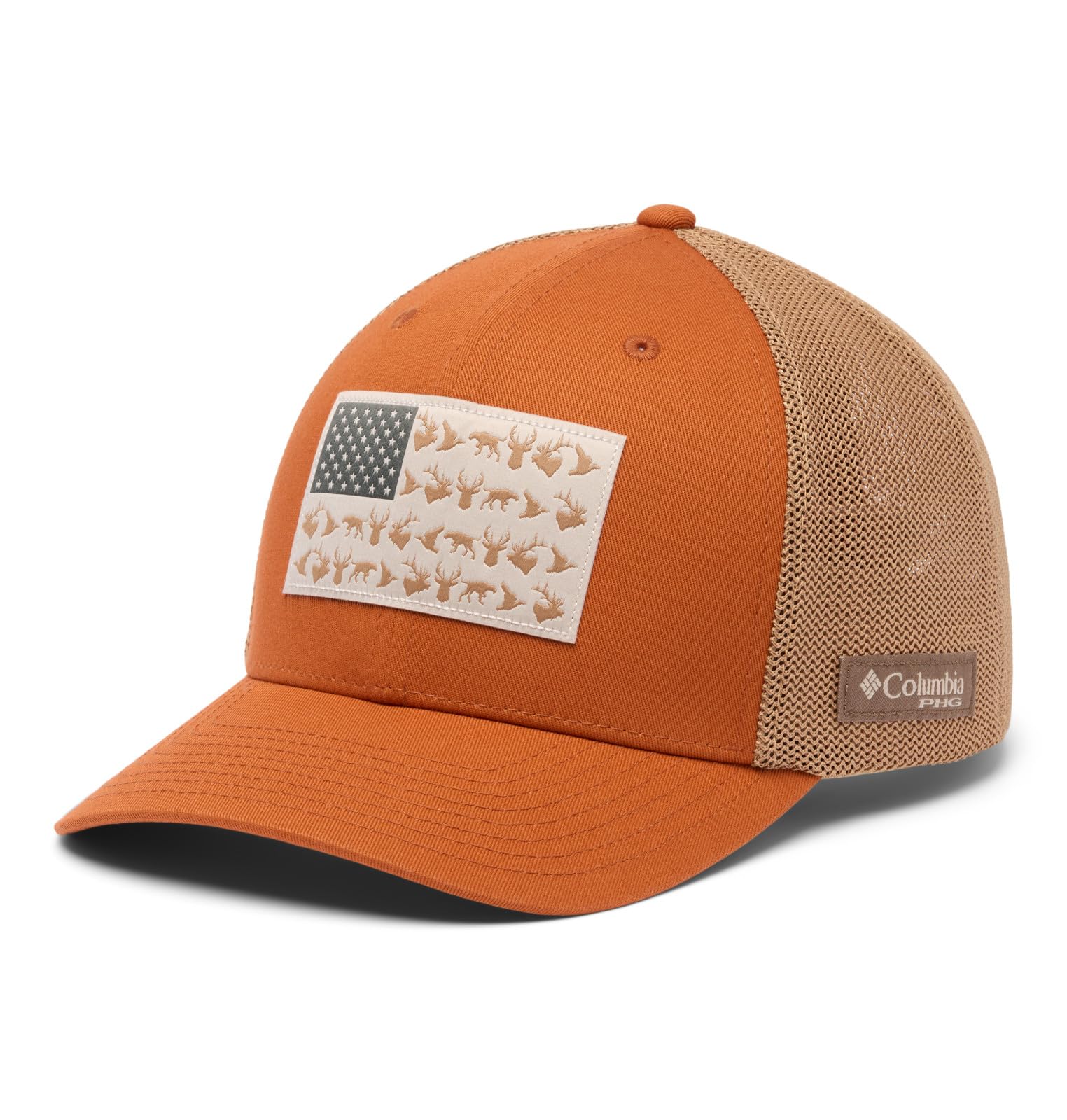 Columbia Unisex-Erwachsene PHG Game Flag Mesh Ball Cap Baseballkappe, Zeder/Jagdflagge, XL