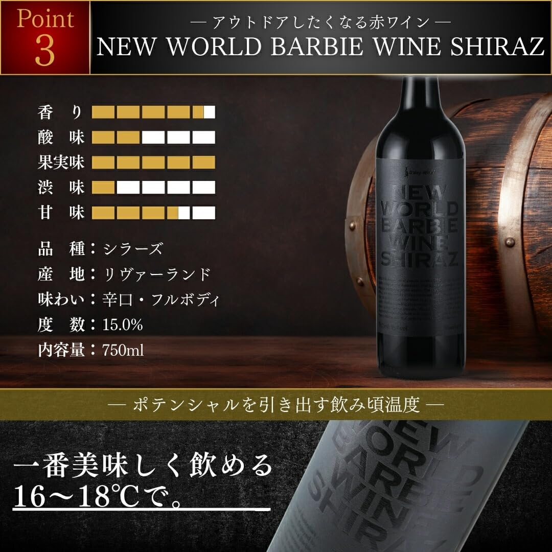 Amazon.co.jp: 父の日【アウトドア専用 赤ワイン】NEW WORLD BARBIE