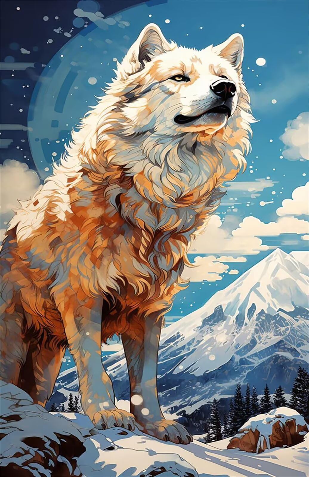Puzzle 4000 Pezzi per Adulti, Neve Animali Lupo, Rompicapo Classico per Passatempo e Relax, Splendida Decorazione per Pareti e Idea Regalo