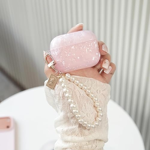 Miniatura 3 de Funda para Airpods Pro 3 2025, bonita y divertida funda de TPU suave con purpurina compatible con Airpods Pro de 3ª generación con llavero de perlas
