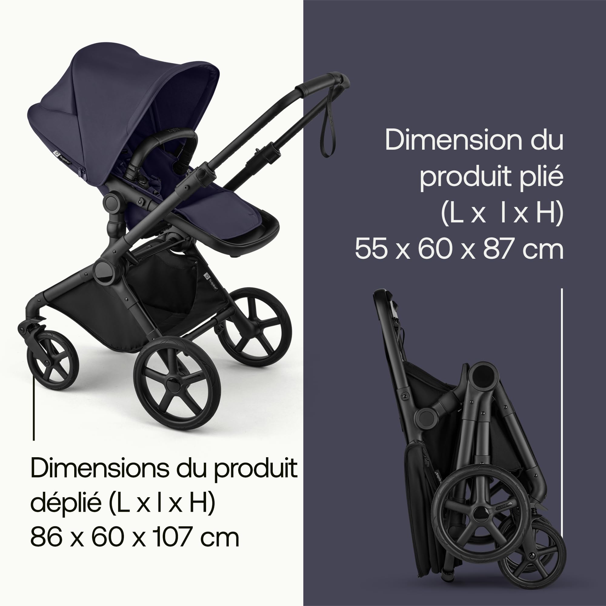 Bugaboo Cub Poussette tout-terrain, avec nacelle, de la naissance à 22 kg