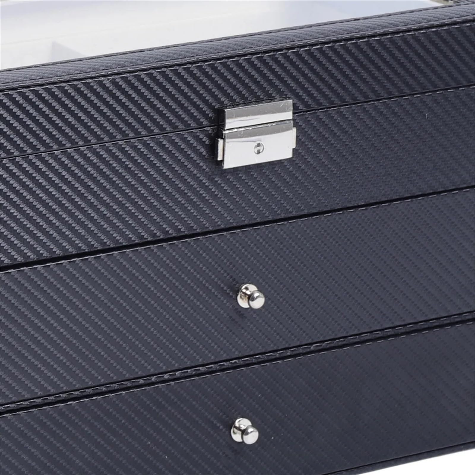 Étui à lunettes en fibre de carbone 18 grilles, style moderne