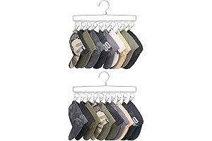 Mkono Glove Organizer Hanger for Closet Set of 2 Baseball Cap with...