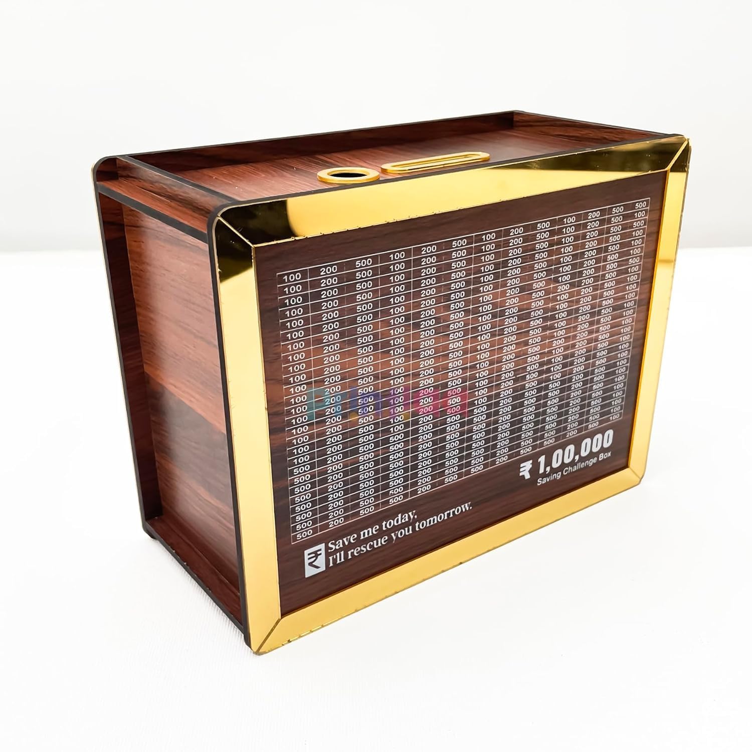 Midastra ₹1,00,000 Wooden Money Saving Boxes - Ideal for Kids, Adults, and Collectors | Durable, Stylish, and Functional, Cash Vault Wood Savings Box, Wooden Coin Piggy Bank-image-46