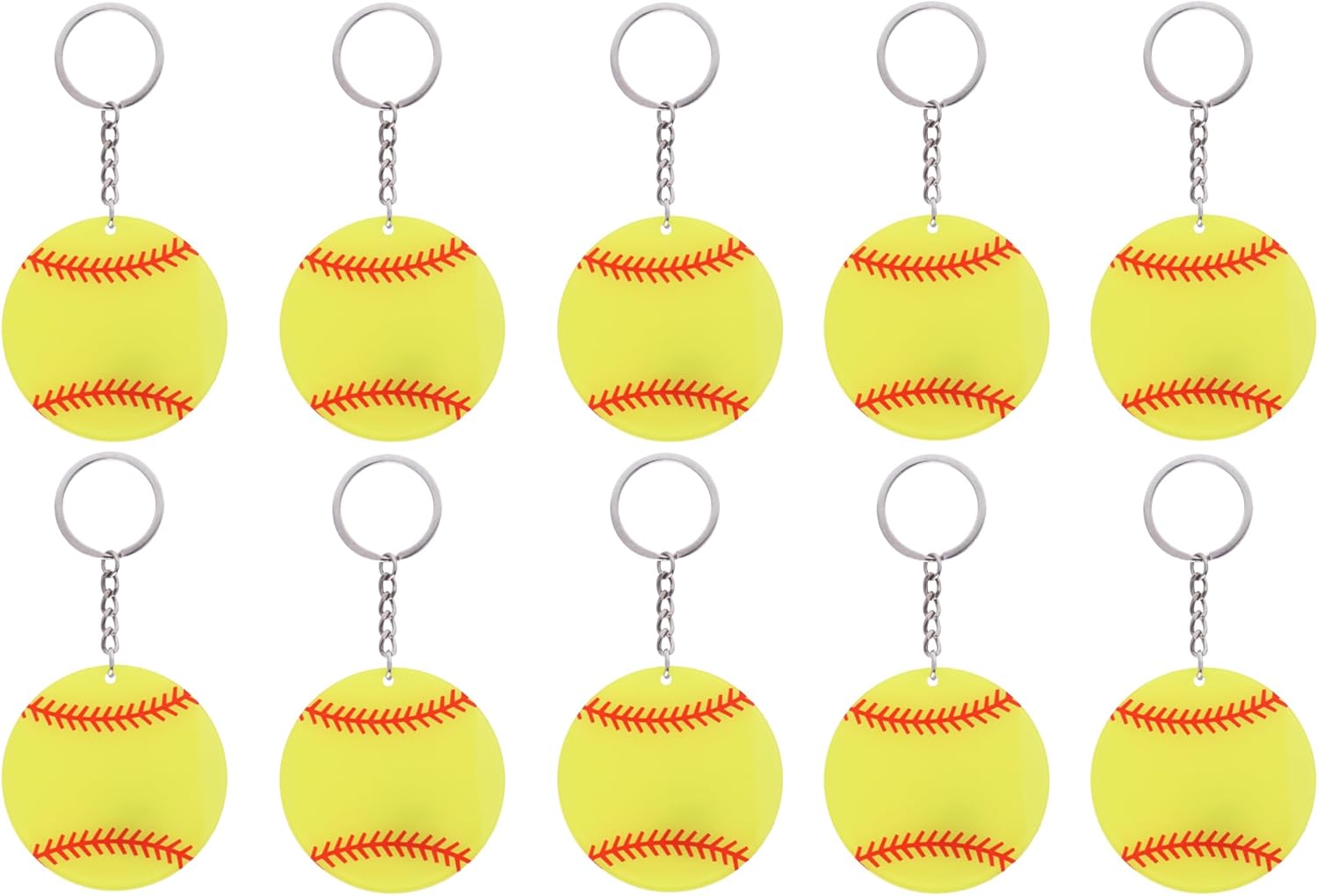 10Pcs Softball Acrylic Keychain Softball Gifts for