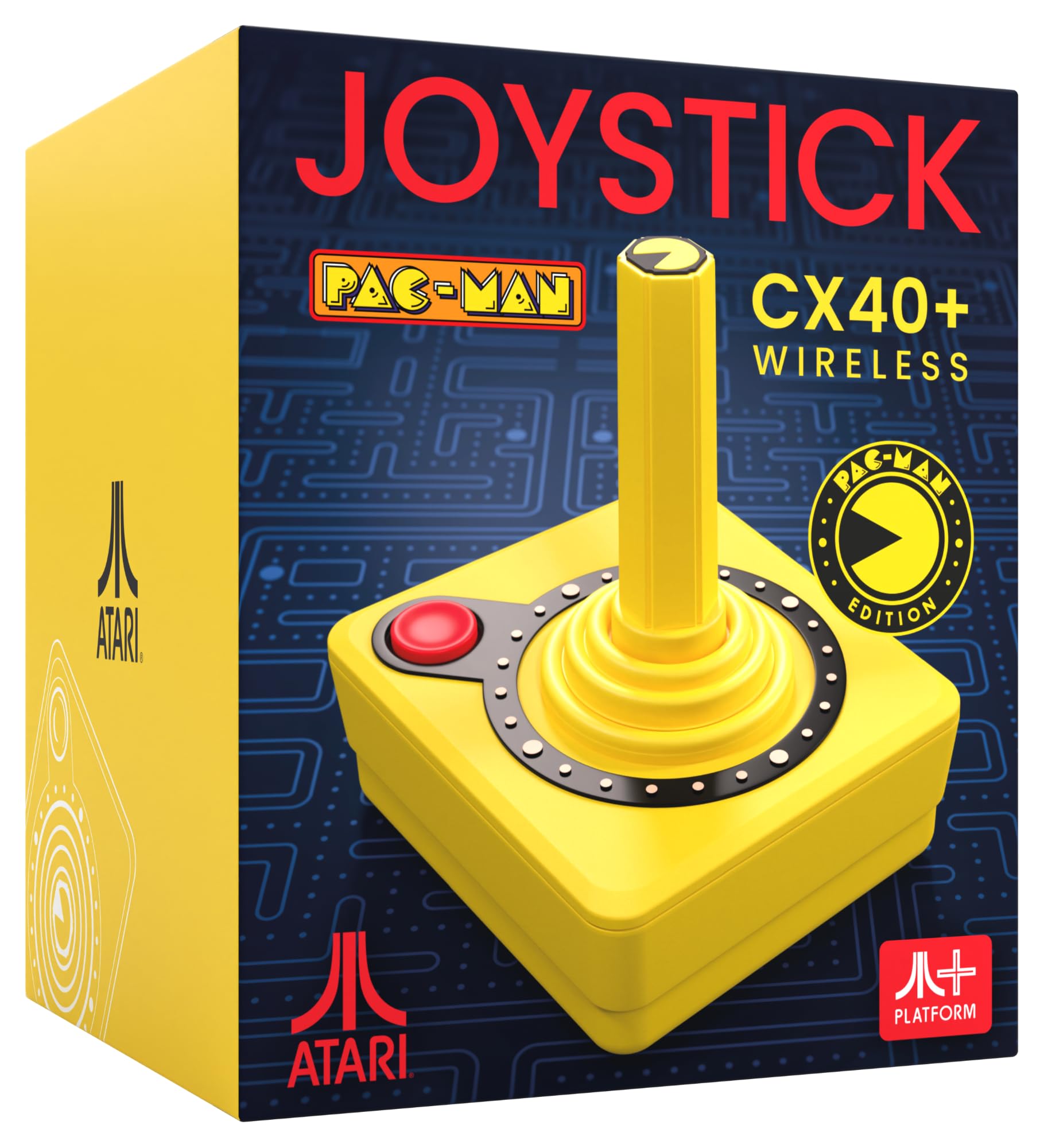 Pac-Man CX-40+ Wireless Joystick Yellow: Atari 2600: Video Games