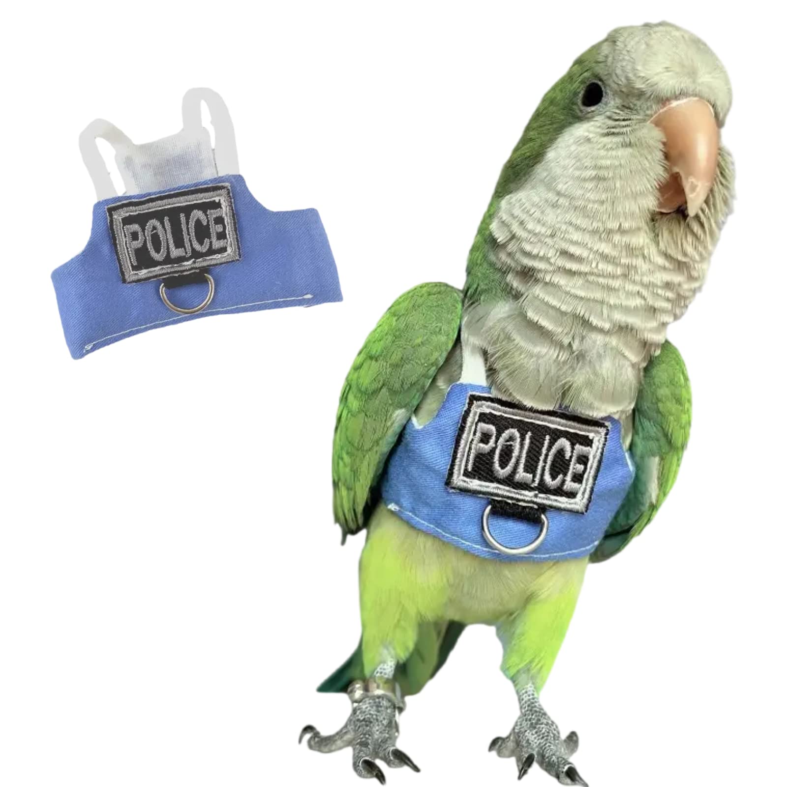 Bird Flight Harness Vest, Parrot Flight Suit with Leash, Bird Flying Clothes with Rope and Handle for Outdoor Activities (Without Leash,Budgie)