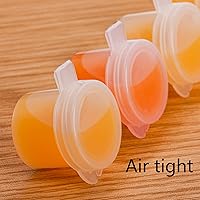 Vista 5 de ZEAYEA 100 tiras de pintura vacías, 600 macetas mini taza de almacenamiento de pintura con tapas, recipiente de pintura de plástico de 0.17 onzas