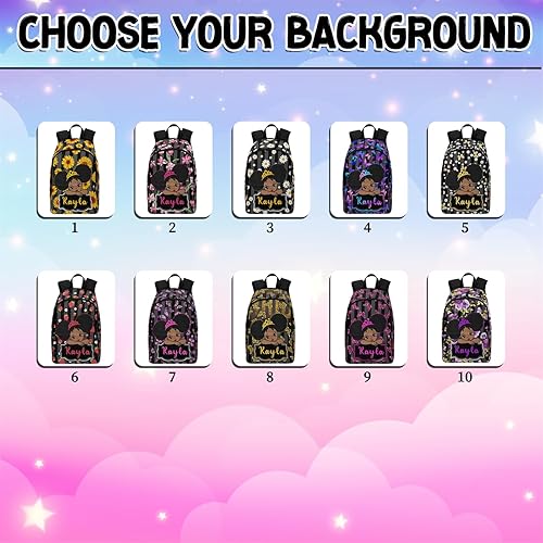 Miniatura 2 de Texto personalizado Elefante desgaste gafas mochila mochila mochila casual Daypack bolsa para mamá niñas, color86-8, Art Deco