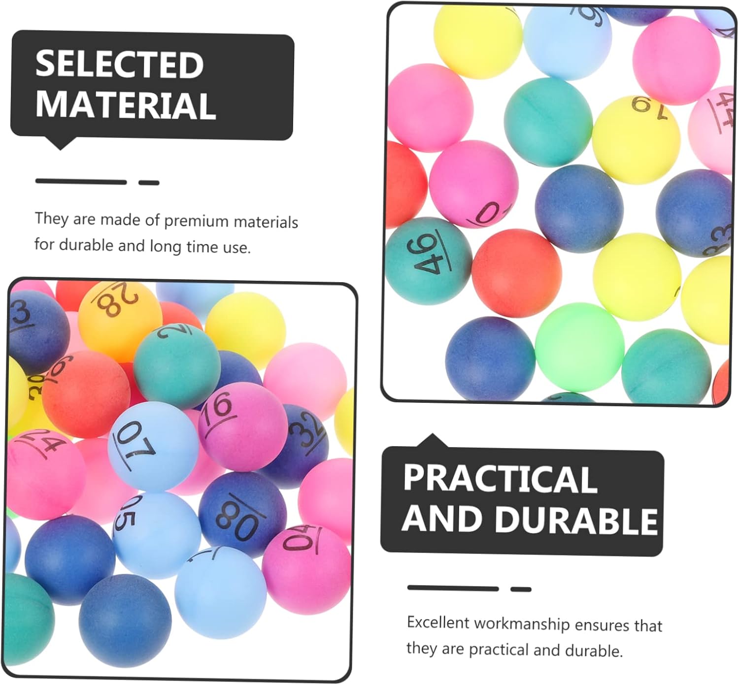 YARNOW Ball Pong Balls Cups and Balls Electronic Bingo Machine Rattan Pong Size Bingo Raffle