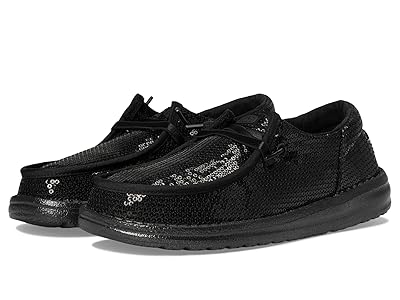 Hey Dude Kids Wendy Funk Mono Sequin (Little Kid/Big Kid) Girls Shoes Black : 7 Big Kid M, Polyester