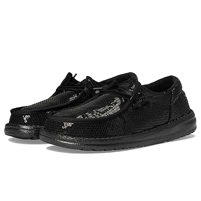 Hey Dude Kids Wendy Funk Mono Sequin (Little Kid/Big Kid) Girls Shoes Black