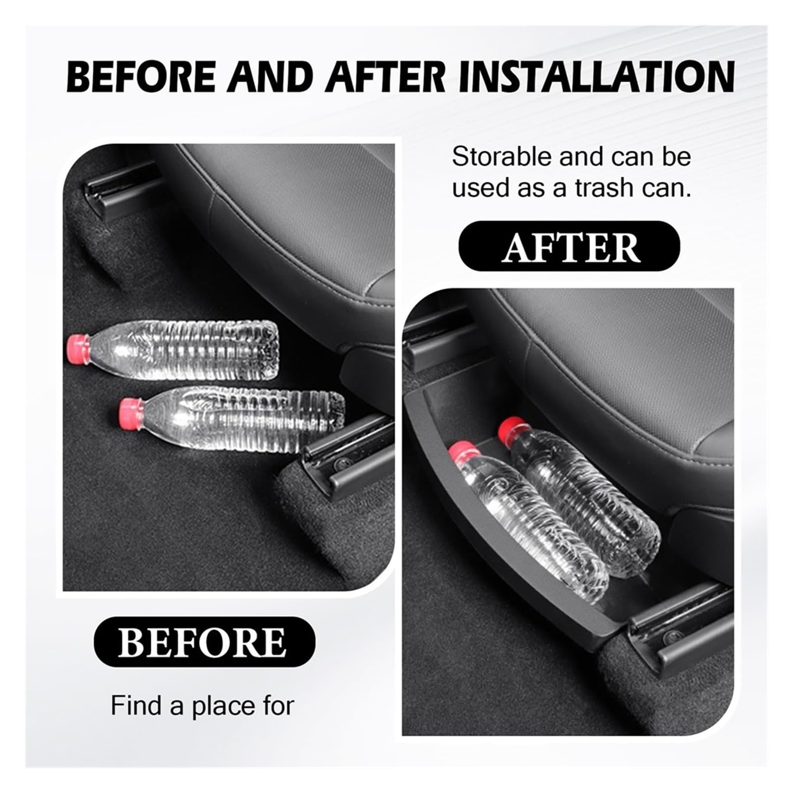 Organizador for coche, bandeja con cajón bajo el asiento, accesorio(2pcs)
