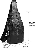 Vista 95 de LUKZIJAES Bolso bandolera de cuero genuino para hombre marrón (#1-Brown)