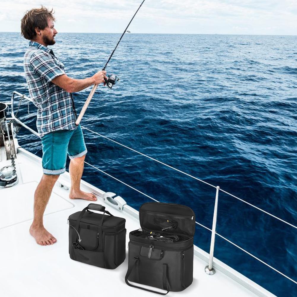 Bolsa portátil impermeable para Ecoflow Delta 3 Plus/generador solar Delta 2, Black, 11.81x7.48x3.94inch