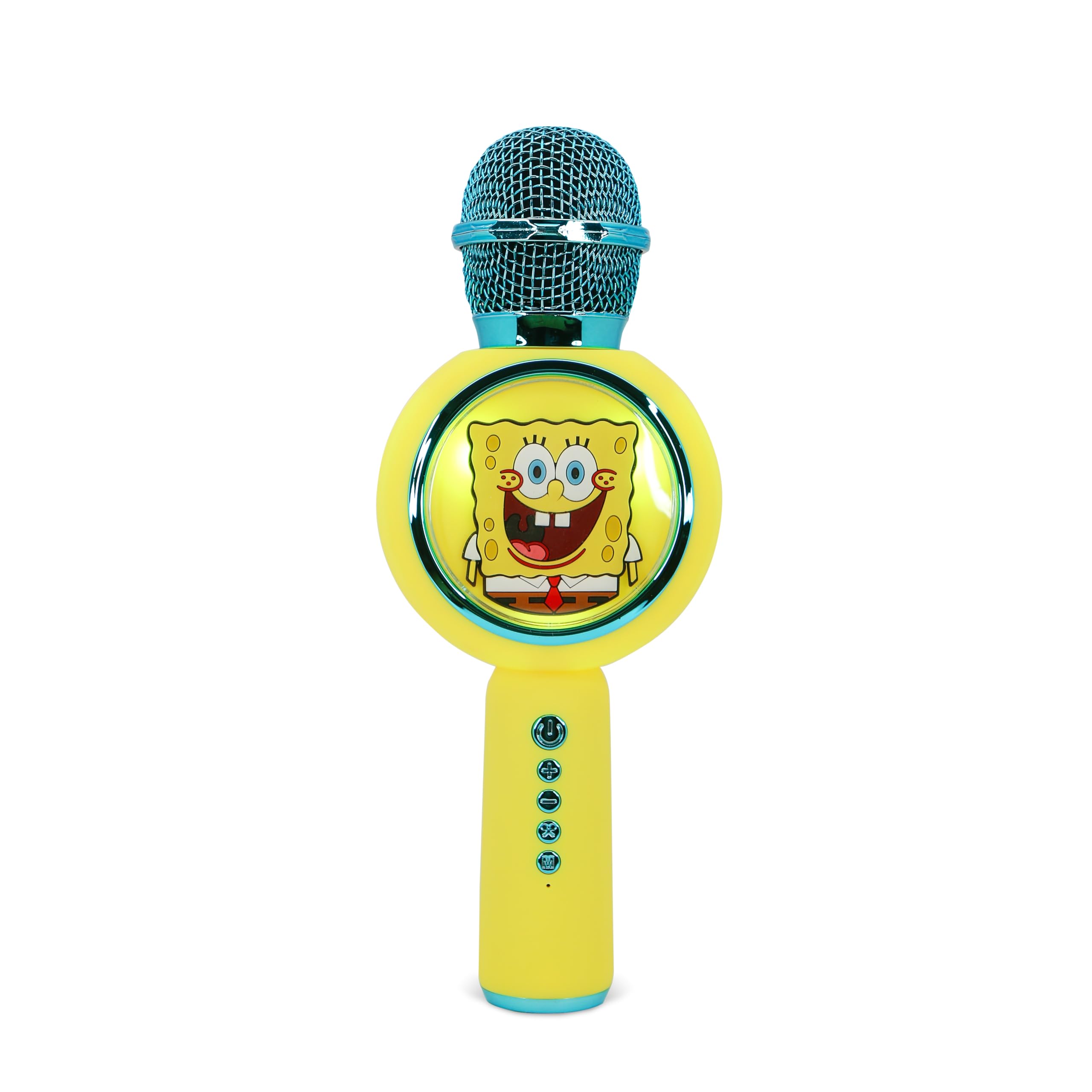 OTL Technologies Bob l'éponge Squarepants Pop sing Microphone karaoké sans fil avec mode changeur de voix – Jaune