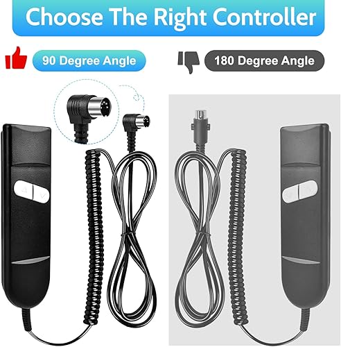 Miniatura 6 de Sopito Silla reclinable elevadora remota de reemplazo remoto de 2 botones (arriba/abajo) controlador de mano de 5 pines para Lazyboy, Golden Limoss