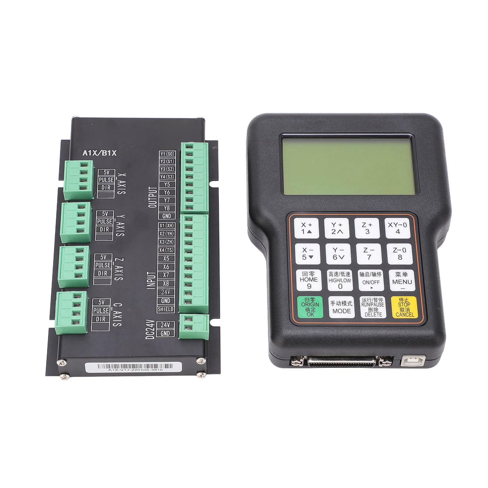 de control CNC sin conexión CPU de 8 núcleos Controlador de máquina de grabado inteligente de 2 modos DC 24 V Material ABS de alto rendimiento para grabado en madera y metal
