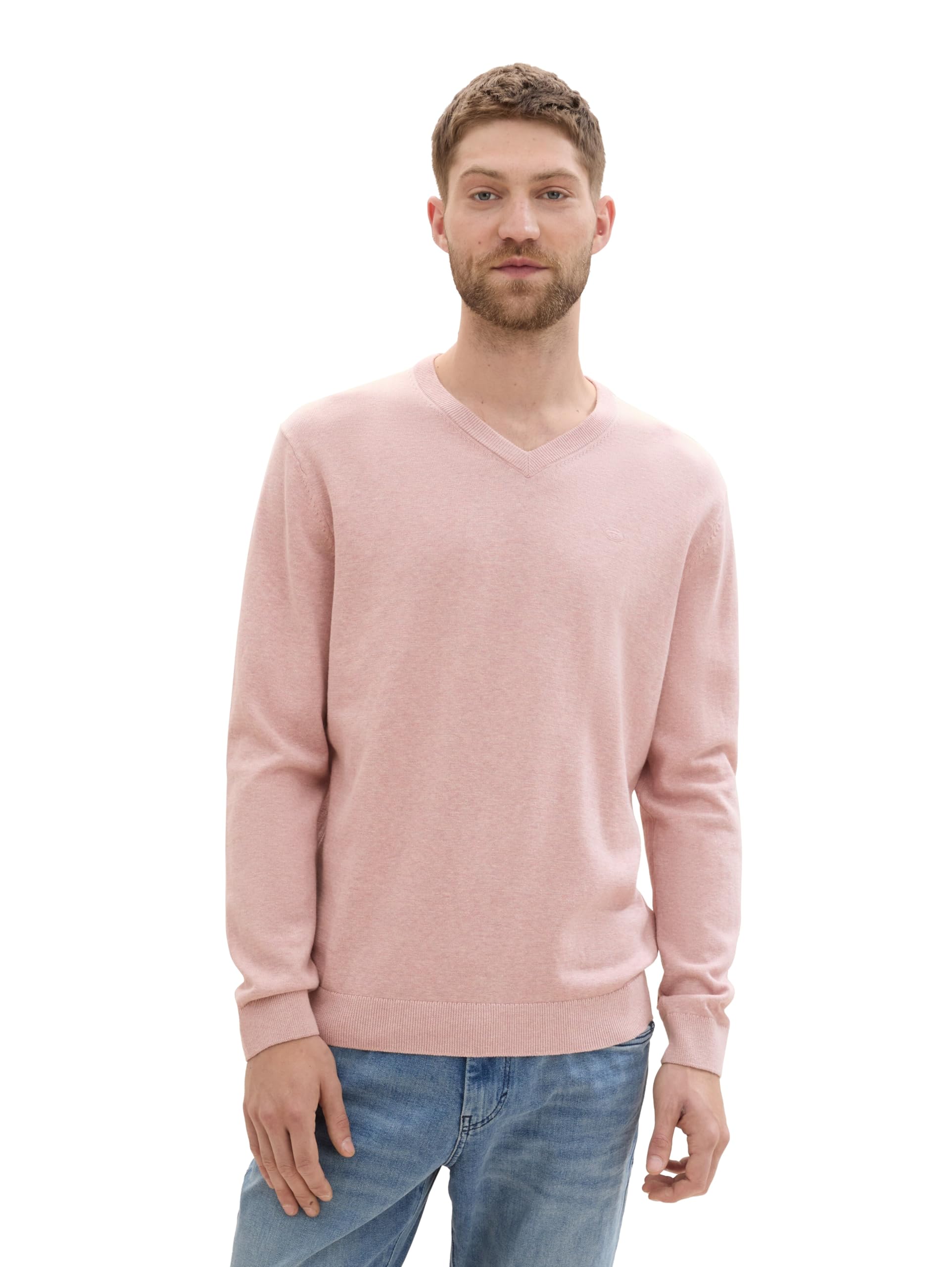 TOM TAILOR Herren 1039811 Strickpullover mit V-Ausschnitt