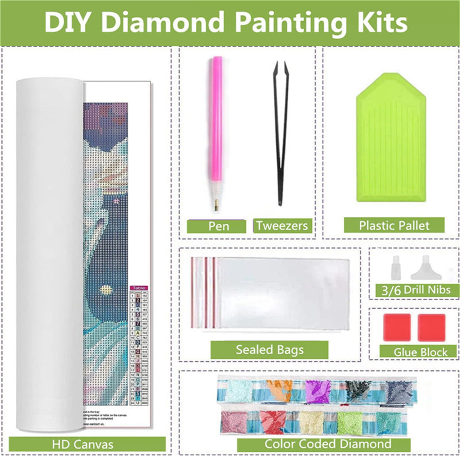 Tifnuer Drachenstein-Statue Diamant Painting Bilder Weihnachten Basteln Erwachsene DIY Set mit Zubehör, Malen Nach Zahlen Diamond Painting Kinder für Home Wand Décor Diamond Art 80x160cm F-7717
