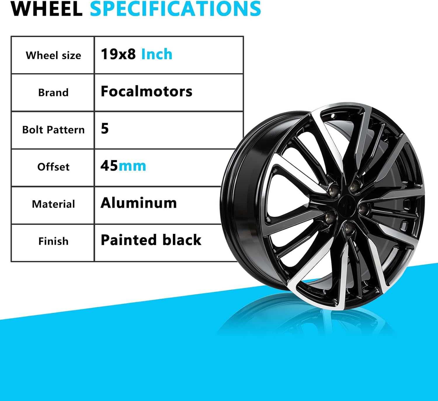19" New Black Wheel Rims for Honda Accord 2023 wheels OE Direct Design Replacement Rims 19x8 Inch Set of 2