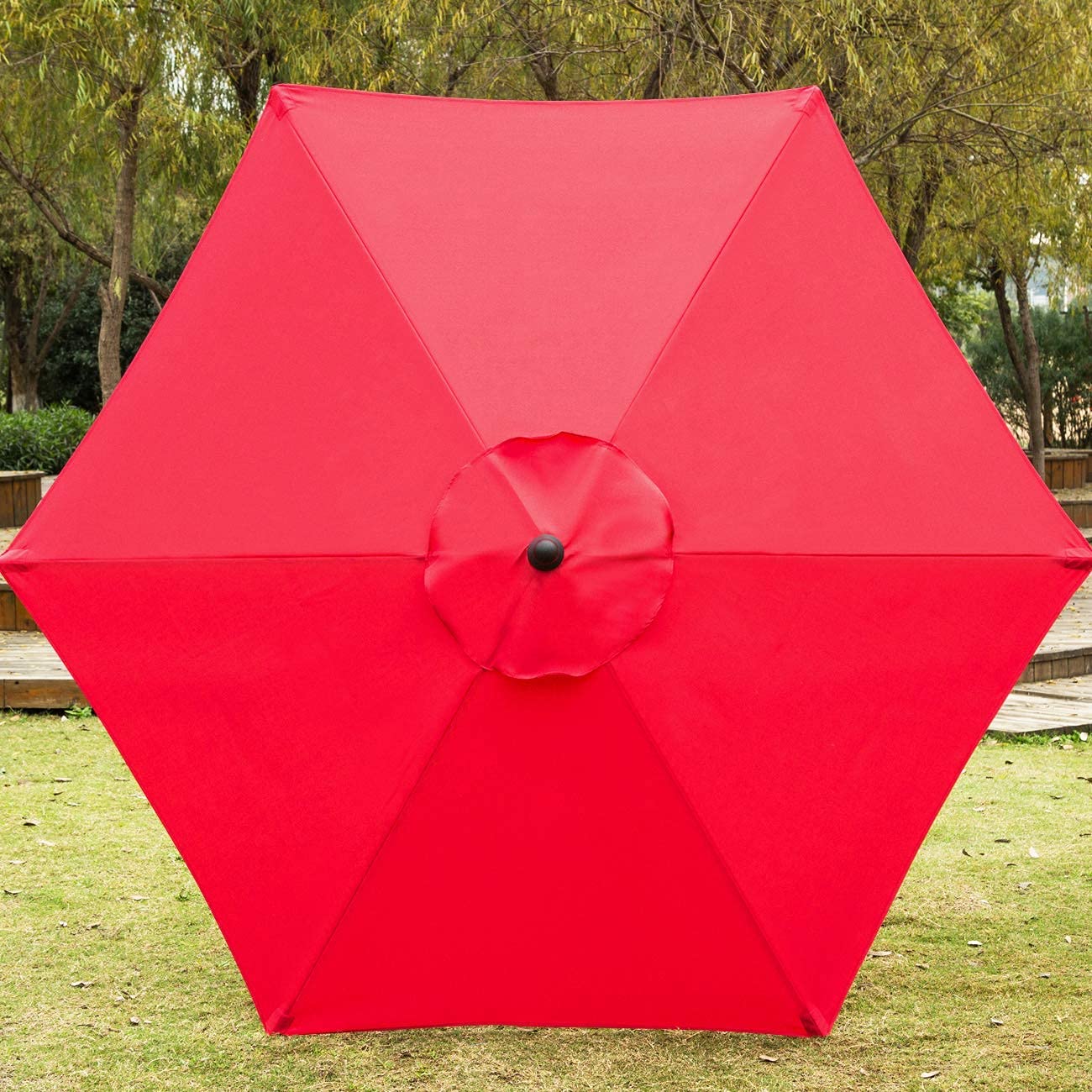 7 1 2 ft patio umbrella in red Sunnyglade 7.5' with 18