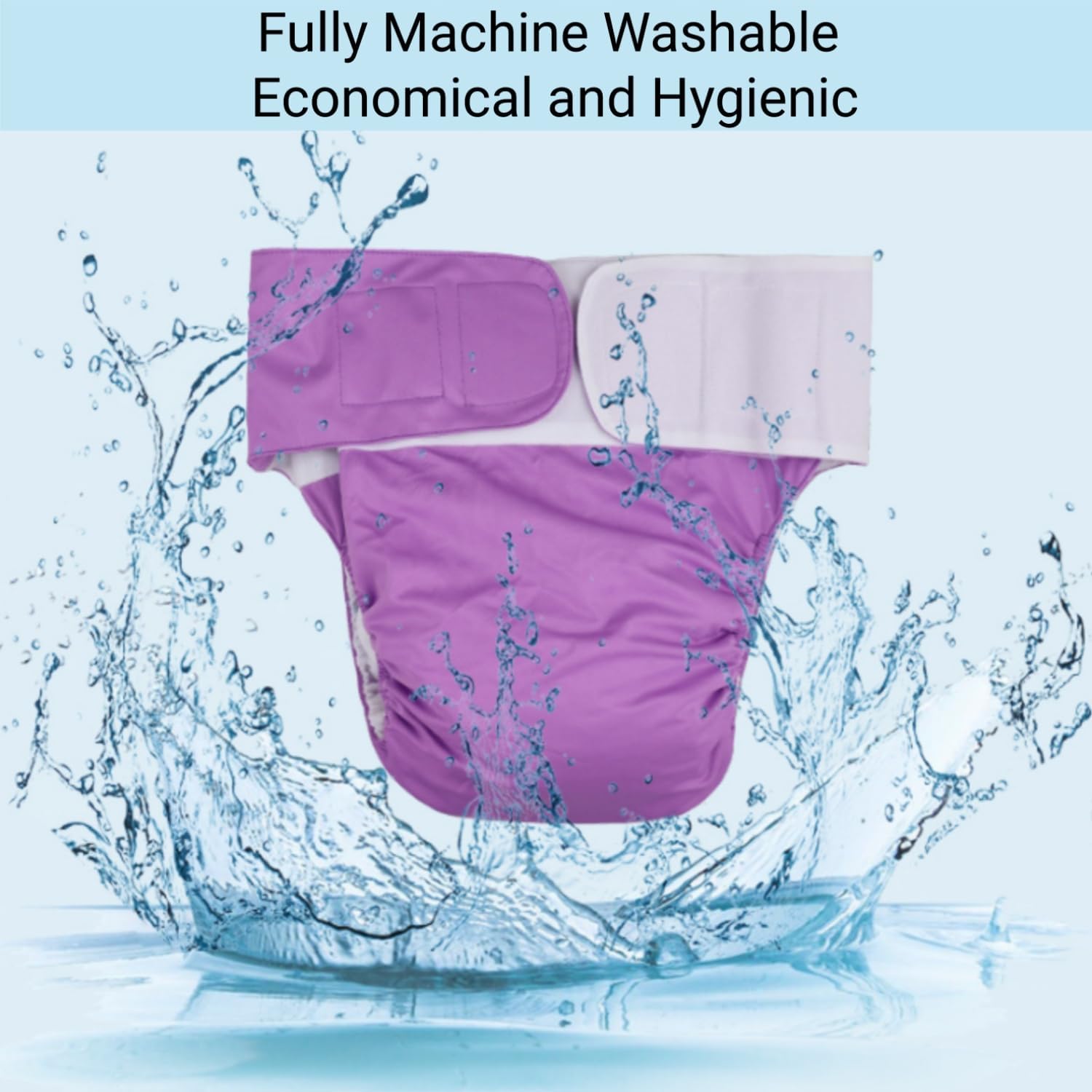 Reusable Adult Cloth Diapers with Extra rts - 3 Pack Adjustable Incontinence Underwear (Grape/Peach/Blue, One-Size) Leak Protection (Black/Brown/Grey One)