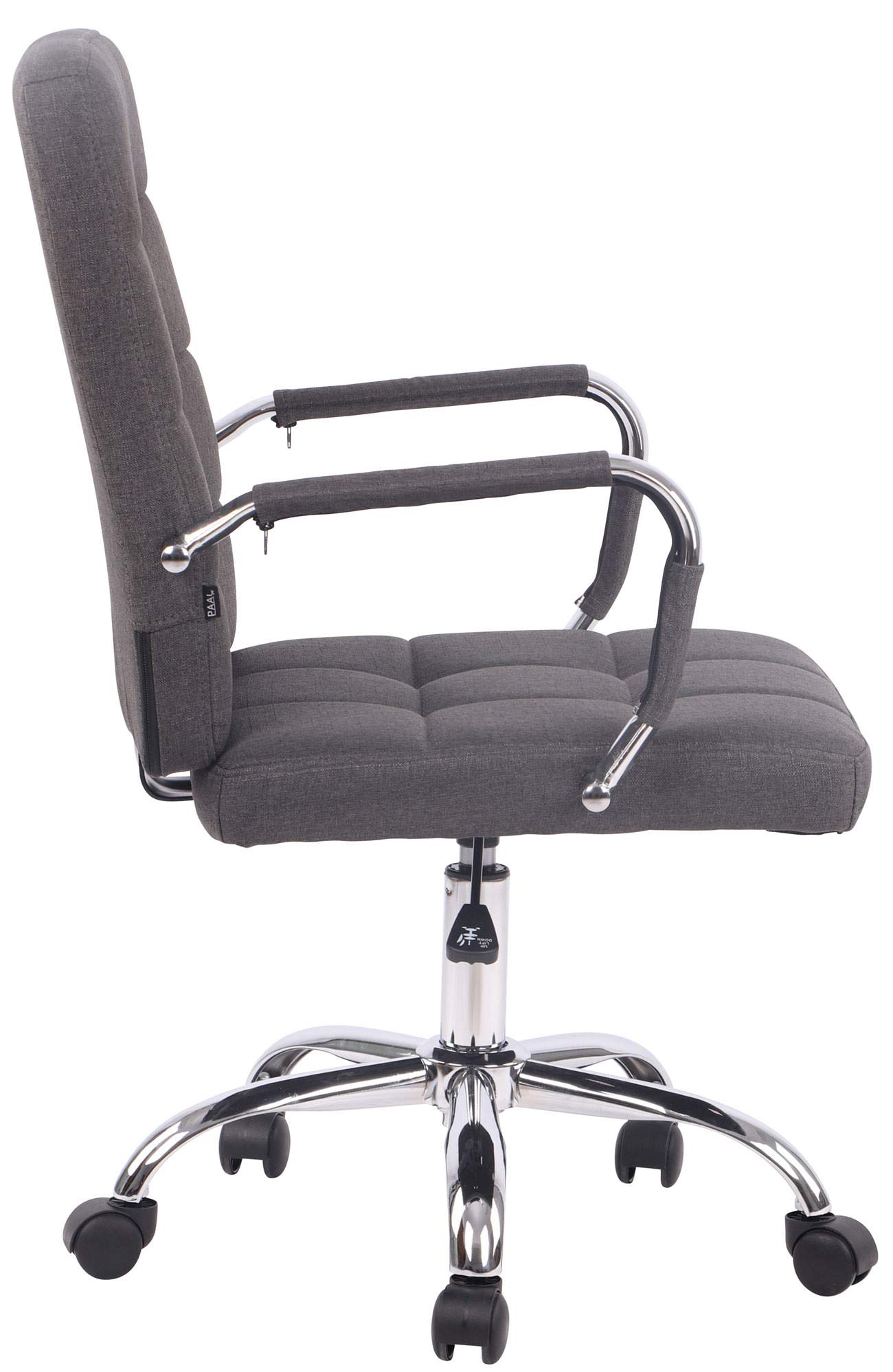 CLP Silla De Escritorio Deli Pro En Tela | Silla Ejecutiva Giratoria & Regulable En Altura I Silla De Oficina con Ruedas Color:Gris Oscuro