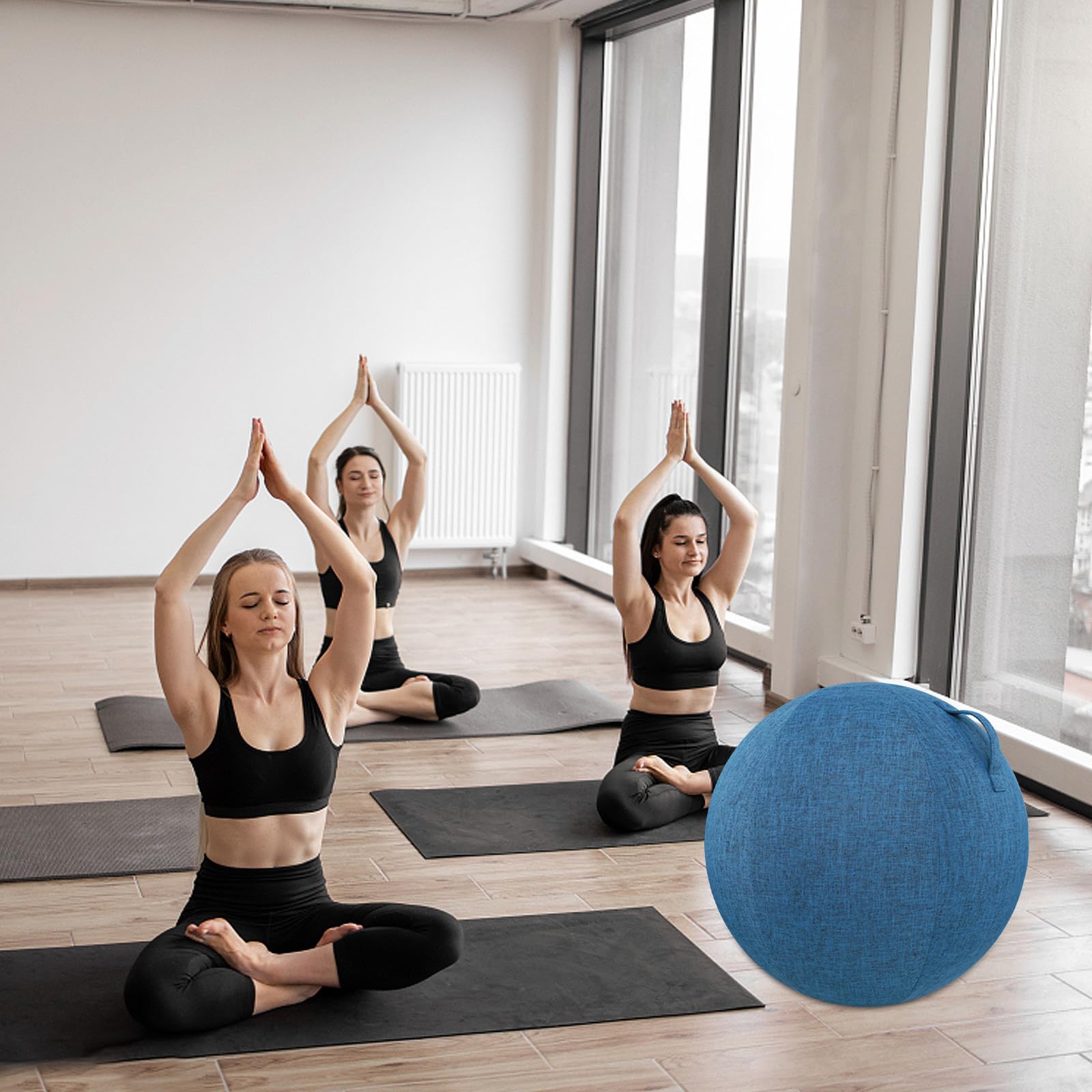 Baumwollhülle für Yogaball mit Rutschfester und Wiederverwendbarer Schutzhülle Atmungsaktives Yoga Zubehör für Komfortable Yoga Praxis zu Hause