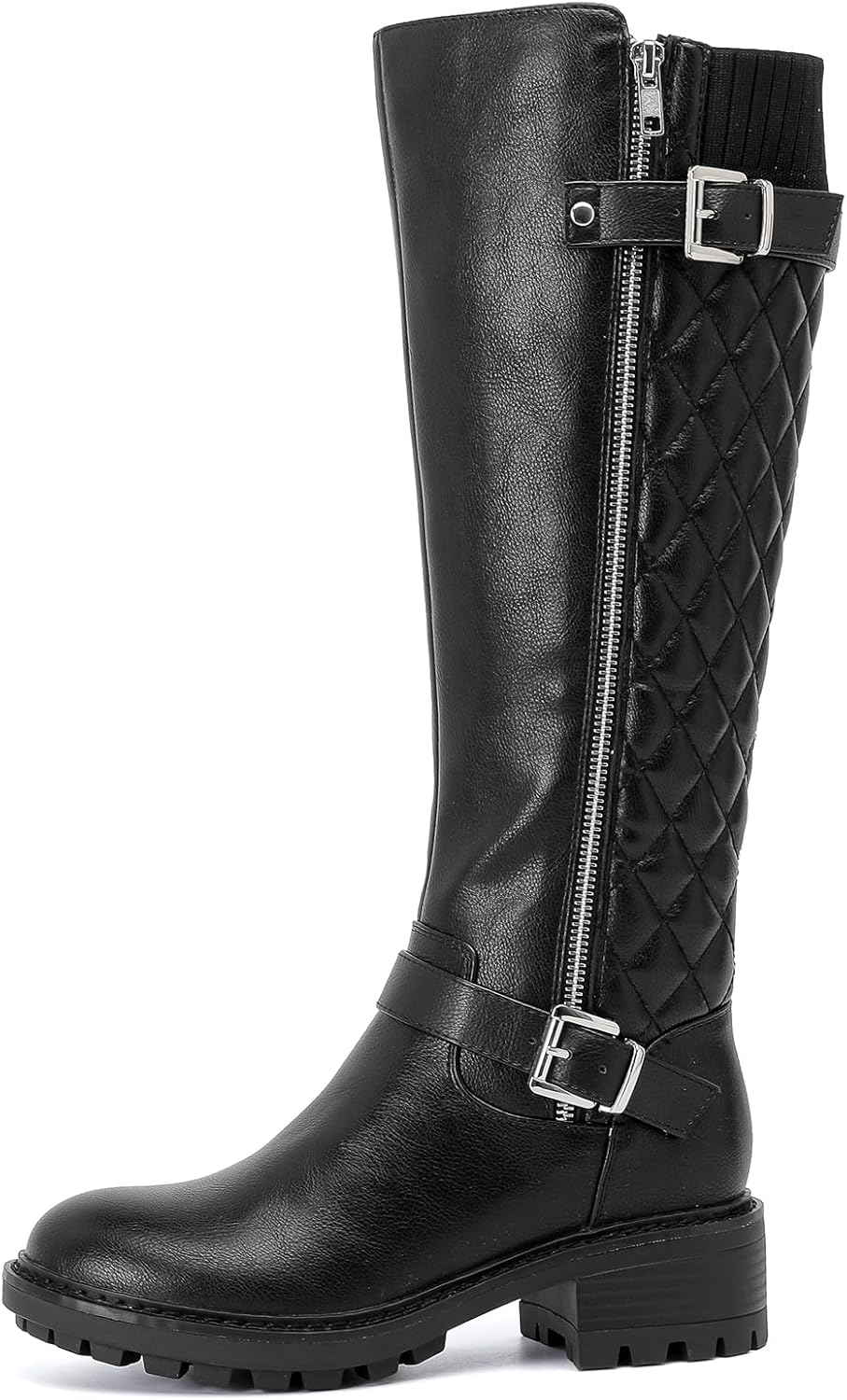 Knee High Boots for Women Classic Comfort Riding Combat Boot Round Toe Side Zipper Long Tall Fall Winter Womens Boots. - Image 5