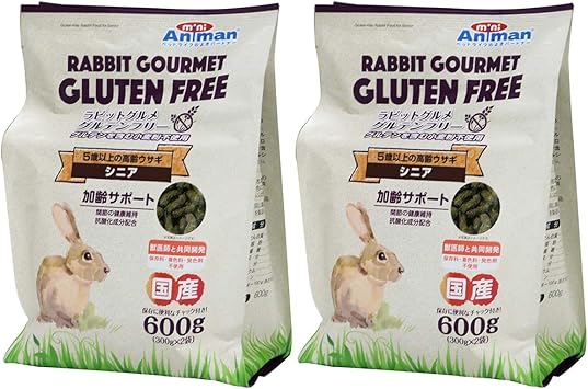 Amazon ミニアニマン ラビットグルメ グルテンフリー シニア 300グラム X 4 ミニアニマン ペット用品 通販
