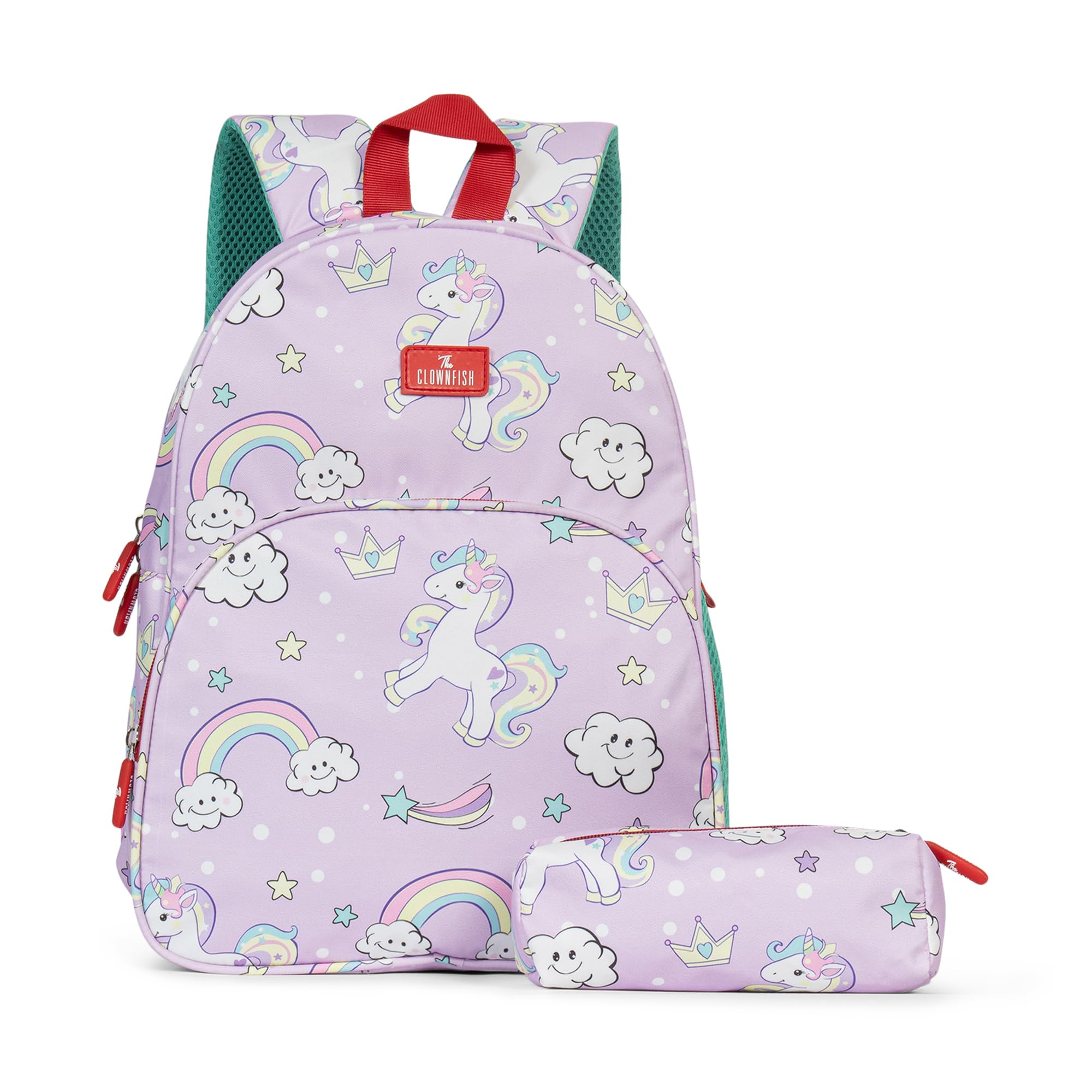 THE CLOWNFISH Cosmic Critters Series Printed Polyester 15 Litres Kids Backpack School Bag with Free Pencil Staionery Pouch Daypack Picnic Bag for Tiny Tots Of Age 5-7 Years (Lavender - Unicorn) (B0CS9V8JM3) Amazon Price History, Amazon Price Tracker