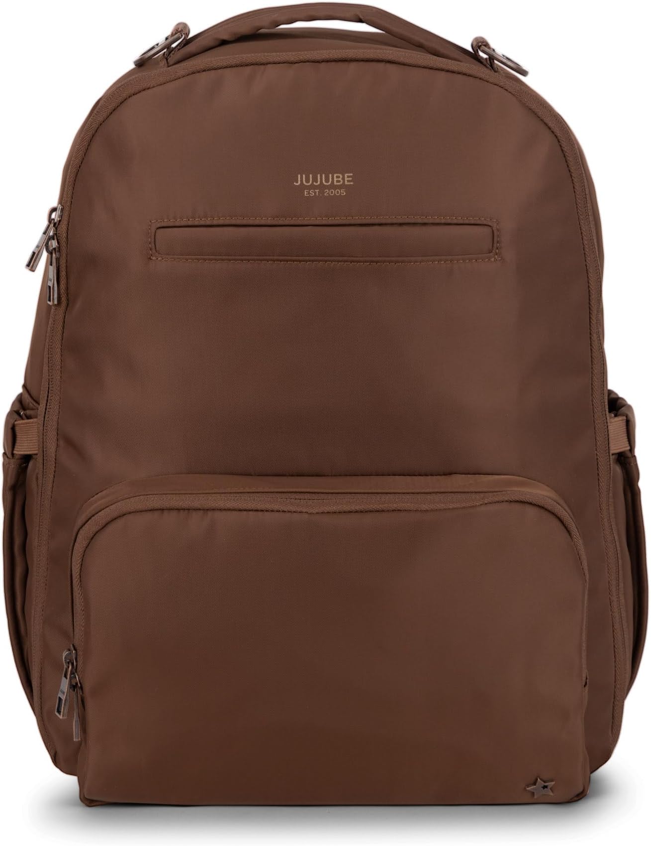 JuJuBe Classic Diaper Bag Backpack with Portable Changing Pad, Baby Stroller Straps, Large Travel Backpack for Boy or Girl, For Carrying Baby Bottles, Wipes, Diapers, Pacifiers, Espresso