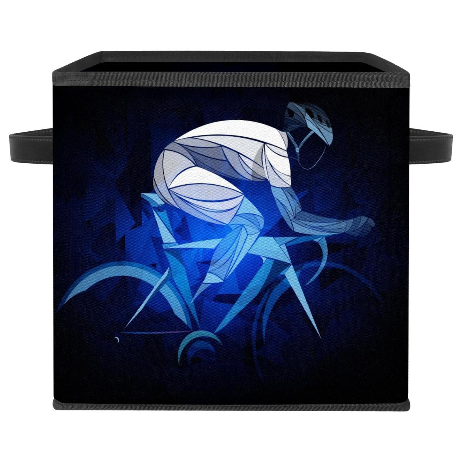 Cube de rangement pliable avec poignées bac tissu pour placard et livres maison