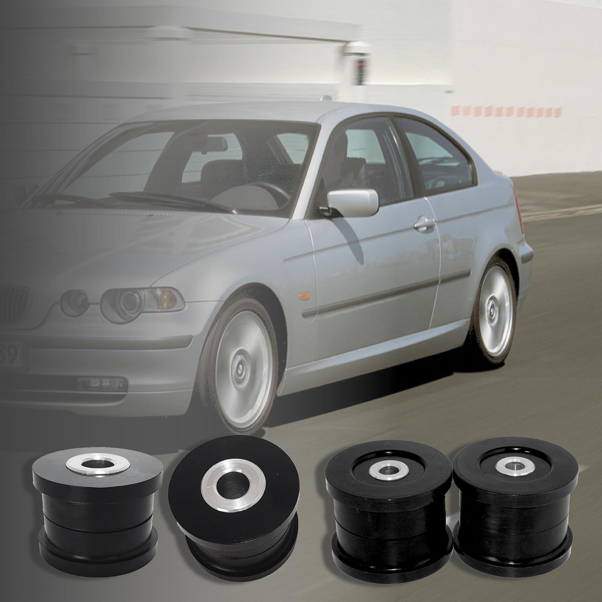 PSB Bushings – Polyurethan-Buchsensatz für hinteren Hilfsrahmen – Kompatibel mit BMW 3er-Reihe – E46 1999–2006