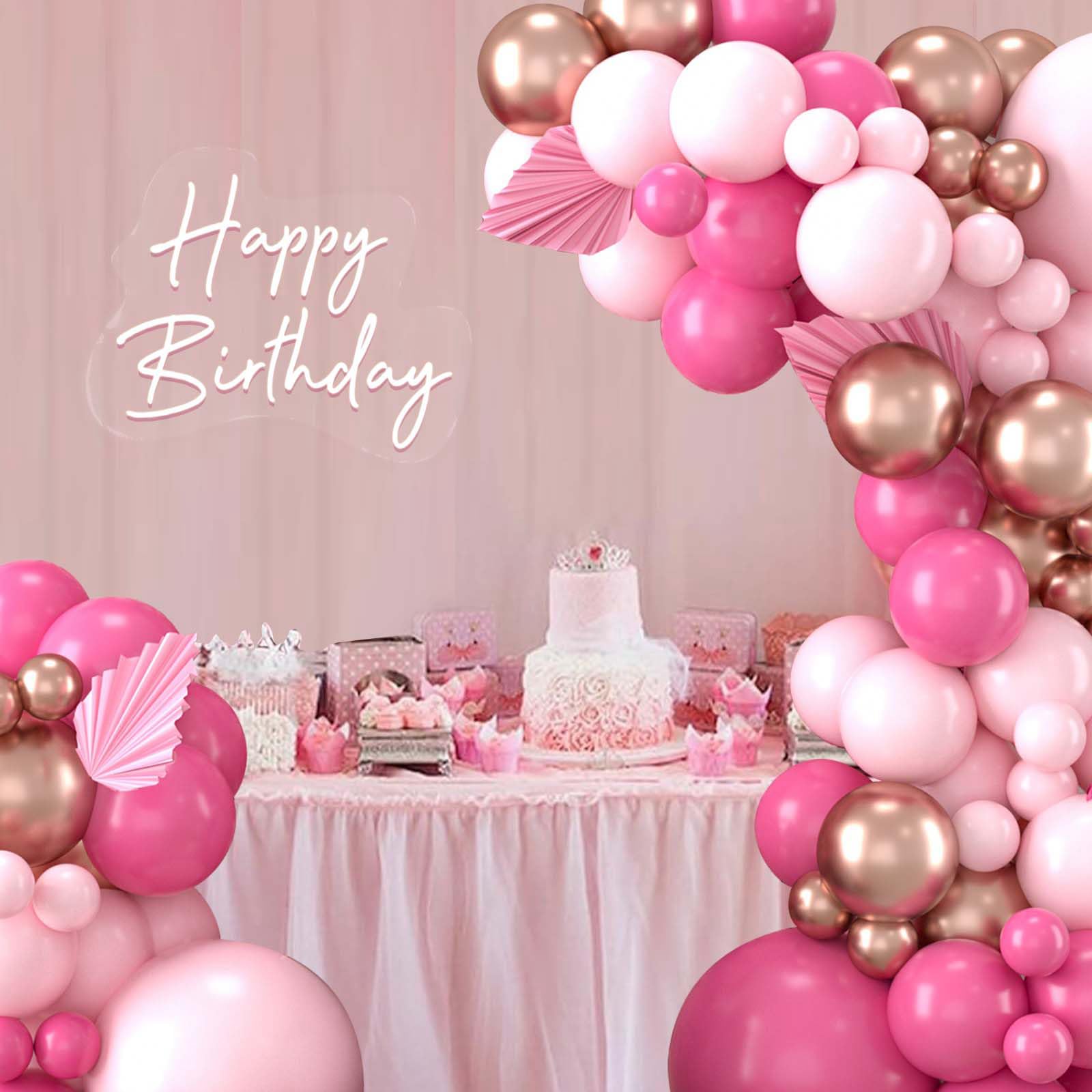 Palloncini Rosa In 60 Pezzi - Sfumature Metallizzate, Chiare E Macaron - Per Feste, Matrimoni, Baby Shower E Decorazioni Principesche