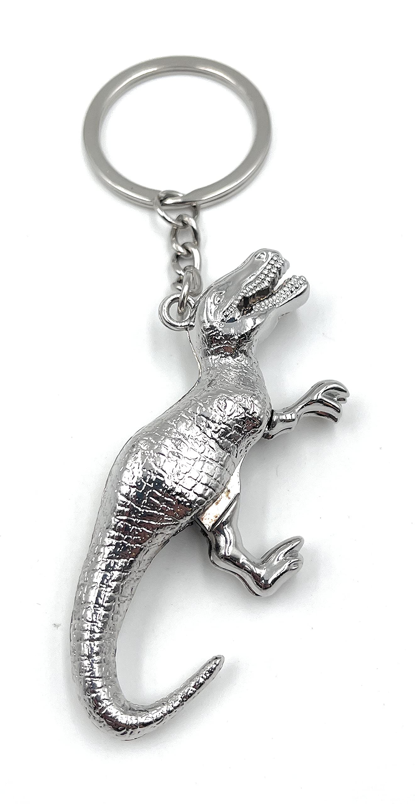 H-Customs Dinosaur T-Rex Prehistoric Silver Keychain Pendant