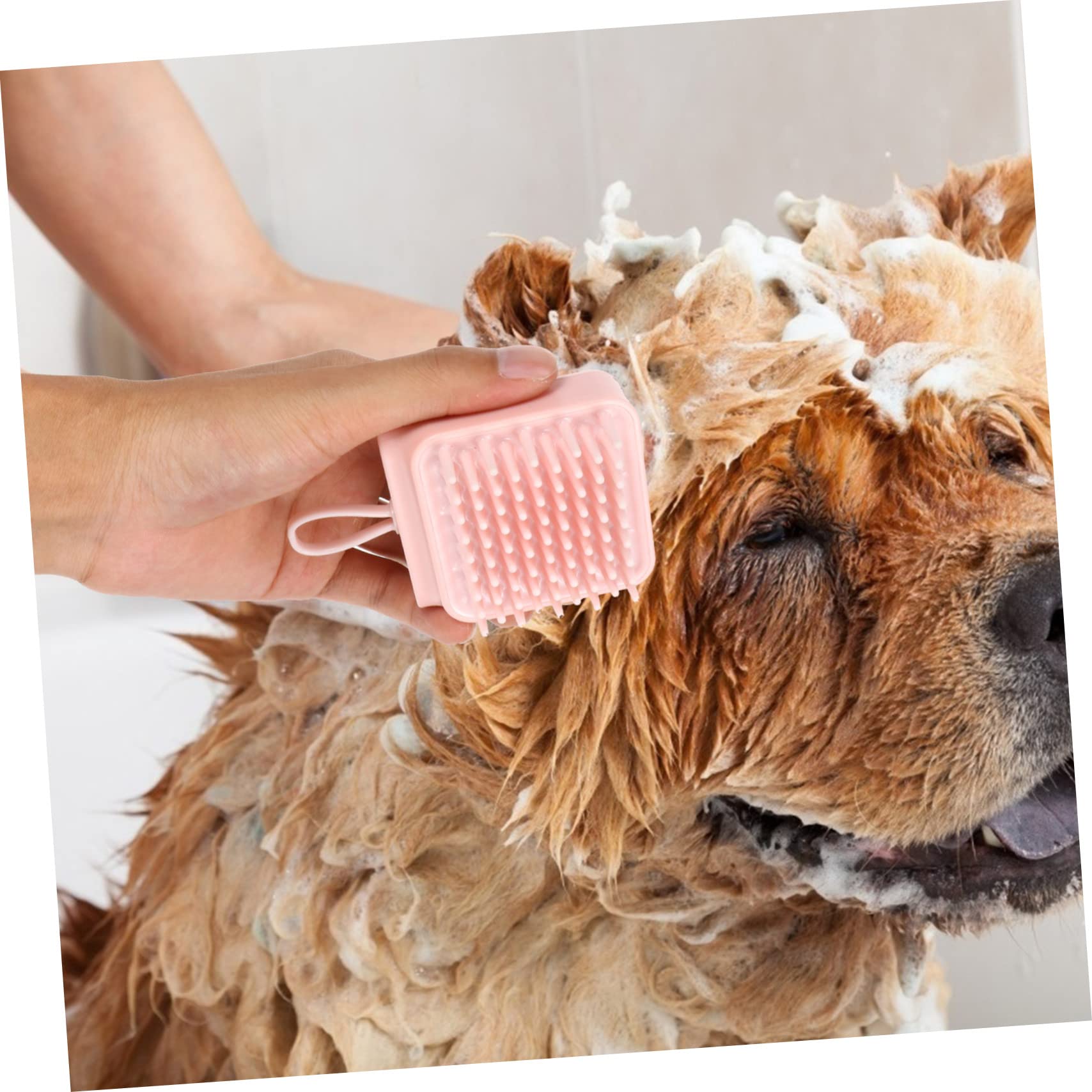 VICASKY 2Pcs Cat Dog Bathing Brush Pet Grooming Tool for Easy Bathing and De Shedding Safe and Comfortable Design Colors