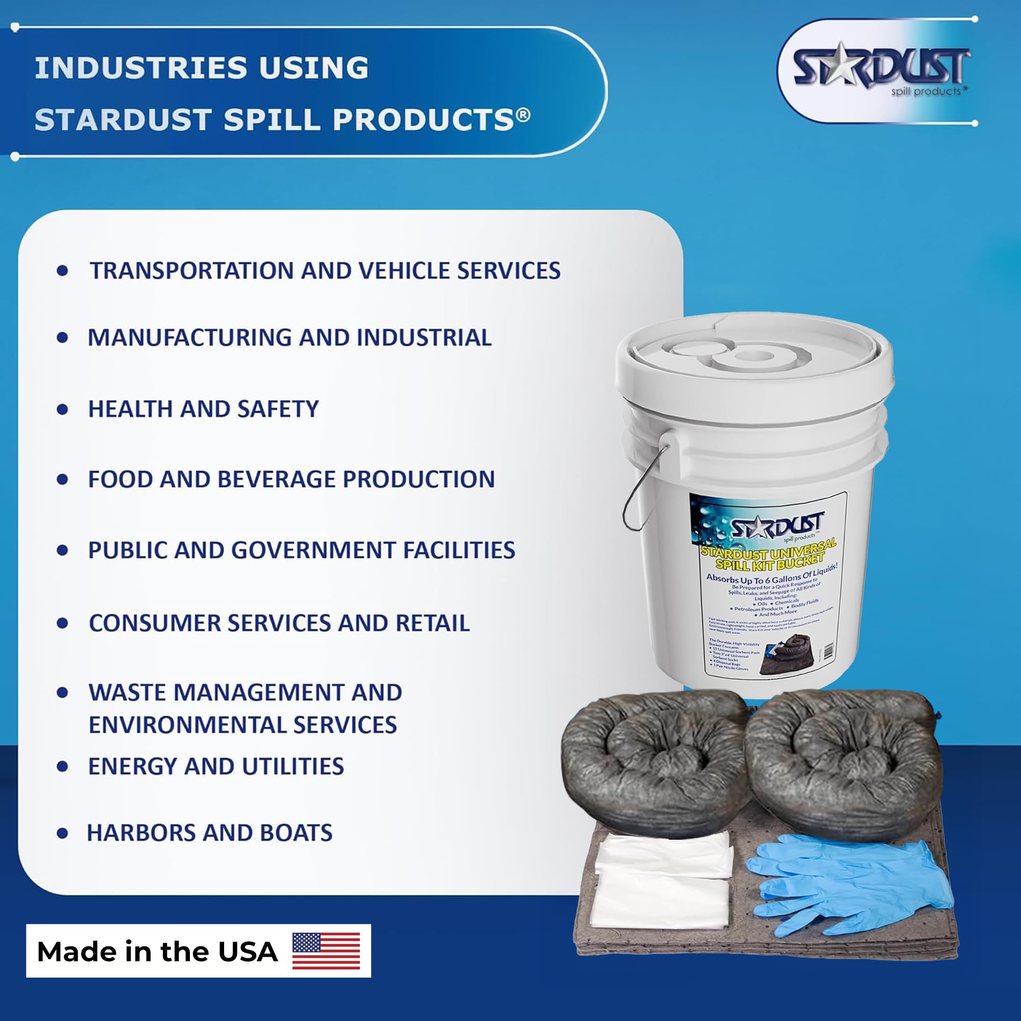 STARDUST Spill Kit: OSHA Approved - Quick Cleanup -7