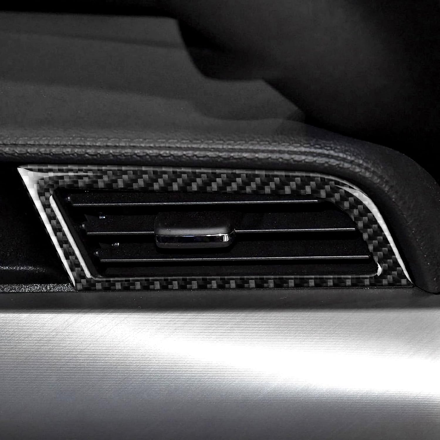 Car Air Outlet Vent Sticker Carbon Fiber Decal for Ford Mustang 2015 2016 2017 2018 2019 2020 2021 2022 2023 Interior Cover