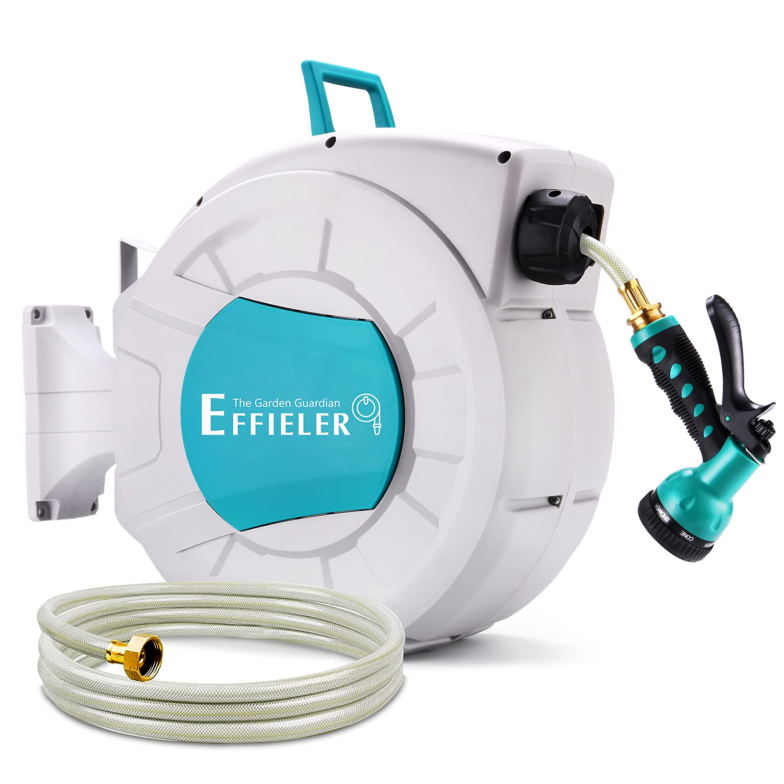 Buy Hose Reel EFFIELER 1/2 "×100 Ft Retractable Garden Hose Reel Wall