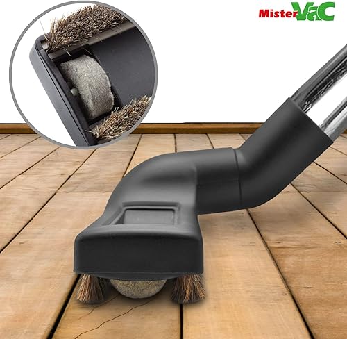 Miniatura 3 de Floor Nozzle Broom Nozzle Parquet Nozzle Horsehair Nozzle + 2 Free Felt Wheels Compatible with Rowenta RO7230EA Silence Force Cyclonic