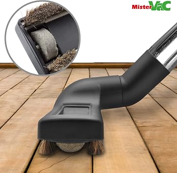 MisterVac | Floor Nozzle, Broom Nozzle, parquet Nozzle, Replacement Nozzle + 2 Replacement Felt Rollers Compatible with MPBEKING ZD110