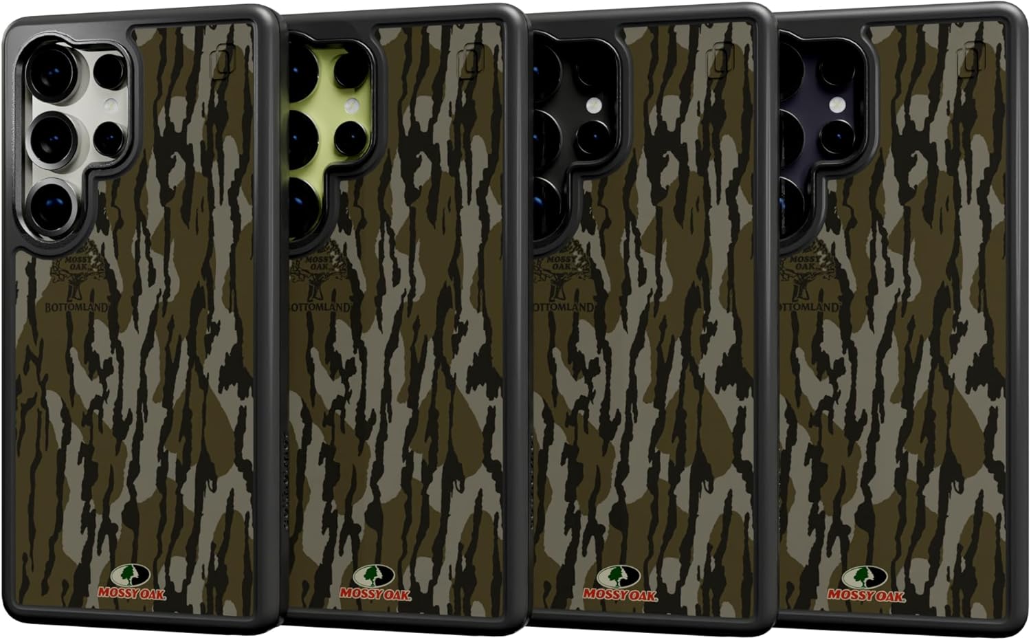 cellhelmet Fortitude Case for Galaxy S25 Ultra | Qi2 Compatible | Dual Protection | Drop Test Certified | Shockproof Durable Galaxy S25 Ultra Mossy Oak Case | Bottomland Camo in Onyx Black