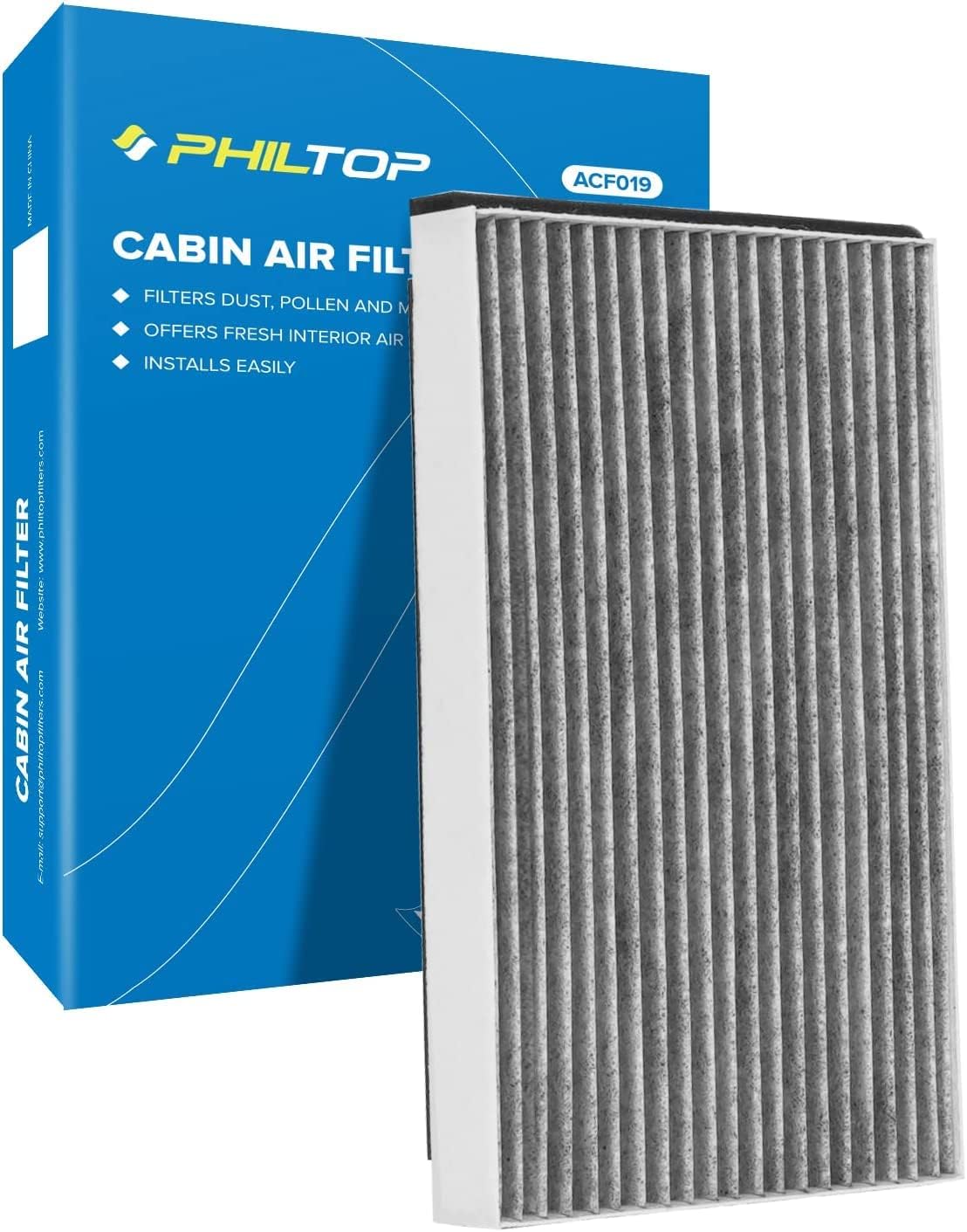 PHILTOP HEPA Cabin Air Filter w/Activated Carbon, Compatible with CF8392A Chevrolet Impala, Impala Limited, Monte Carlo, Buick LaCrosse, Century, Regal, Pontiac Grand Prix, Oldsmobile Intrigue